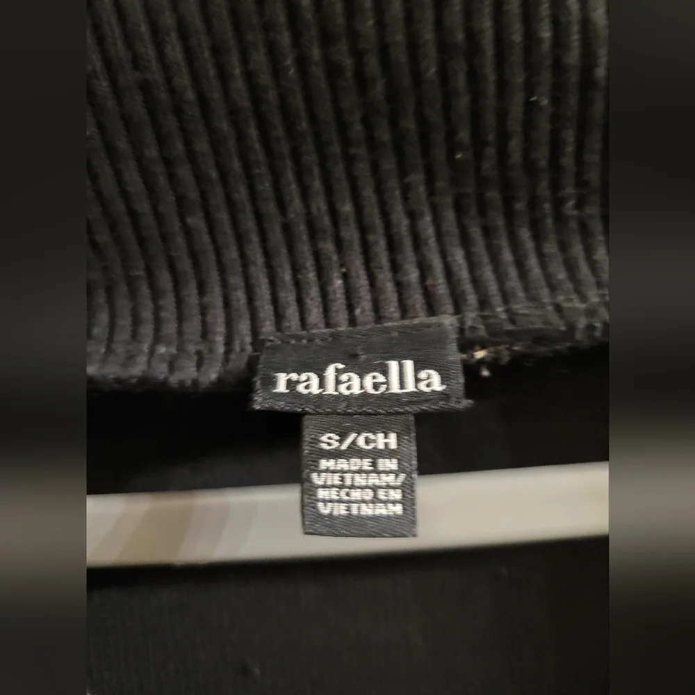 NWT Rafaella black shawl collar sweater, size small - Picture 2 of 3